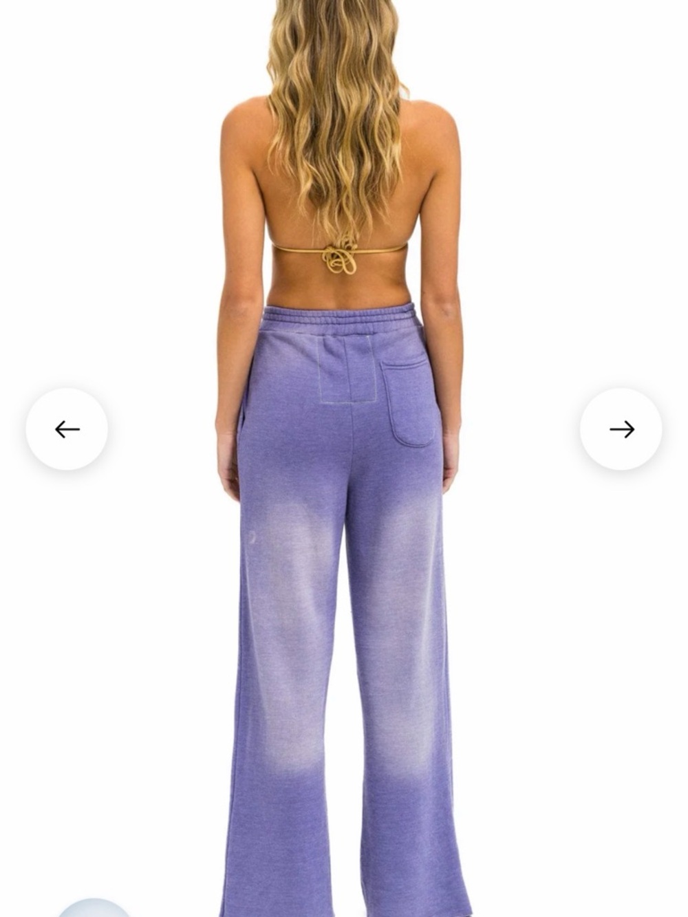 Aviator Nation Faded Grape Essential Wide-Leg Sweatpants - Picture 12 of 12